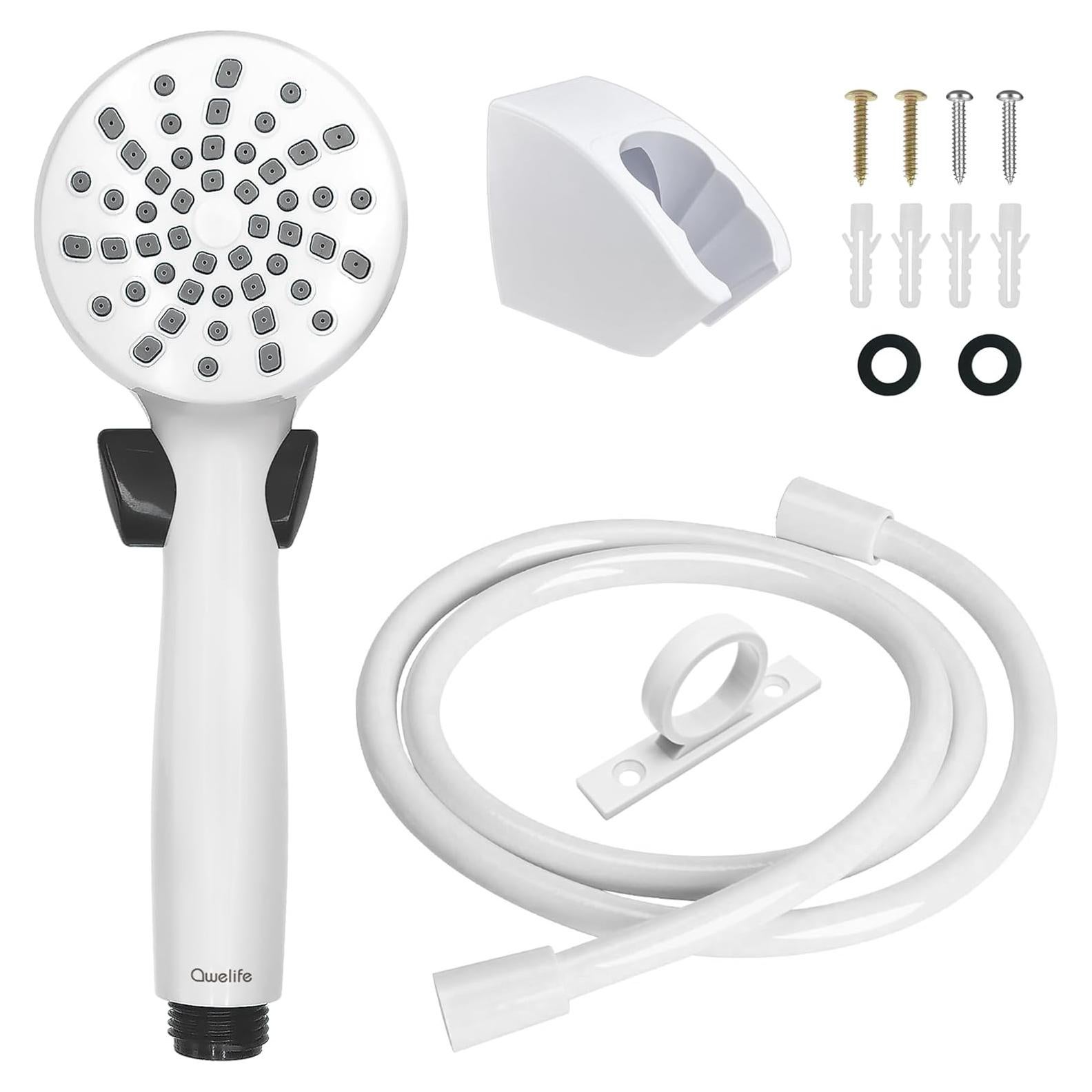 Cabezal de Ducha Awelife RV con Manguera e Interruptor Blanco