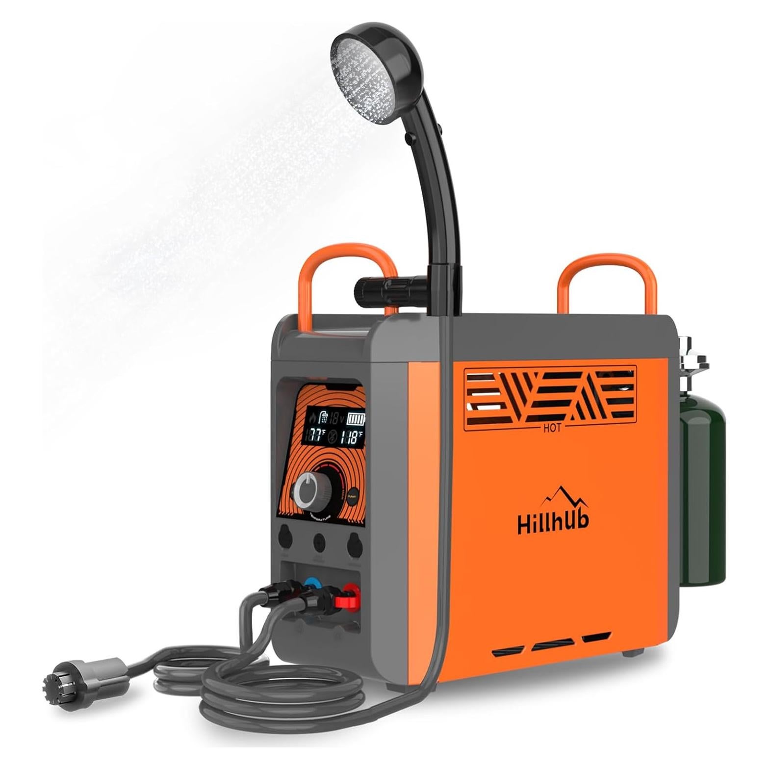 Calentador de Agua de Propano Portátil Hillhub 6000W 25°C