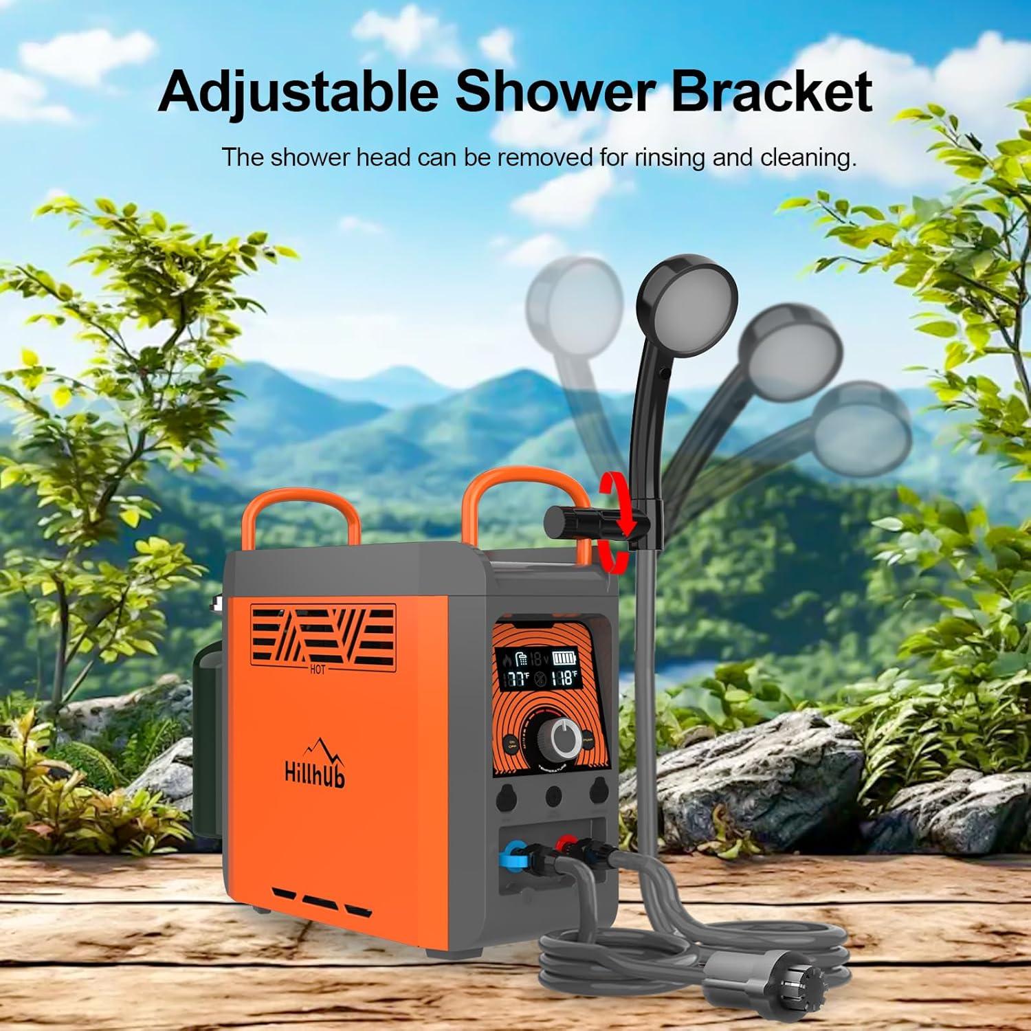 Calentador de Agua de Propano Portátil Hillhub 6000W 25°C