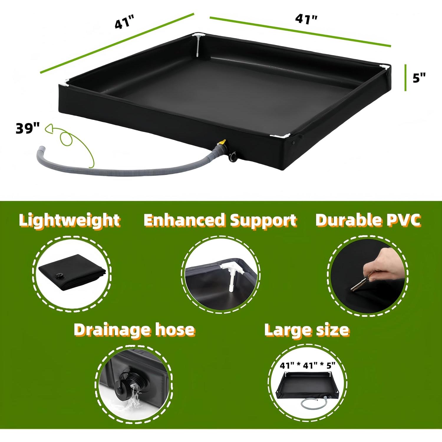 Base de Ducha Plegable ianjetty 104.14x104.14cm para Camping