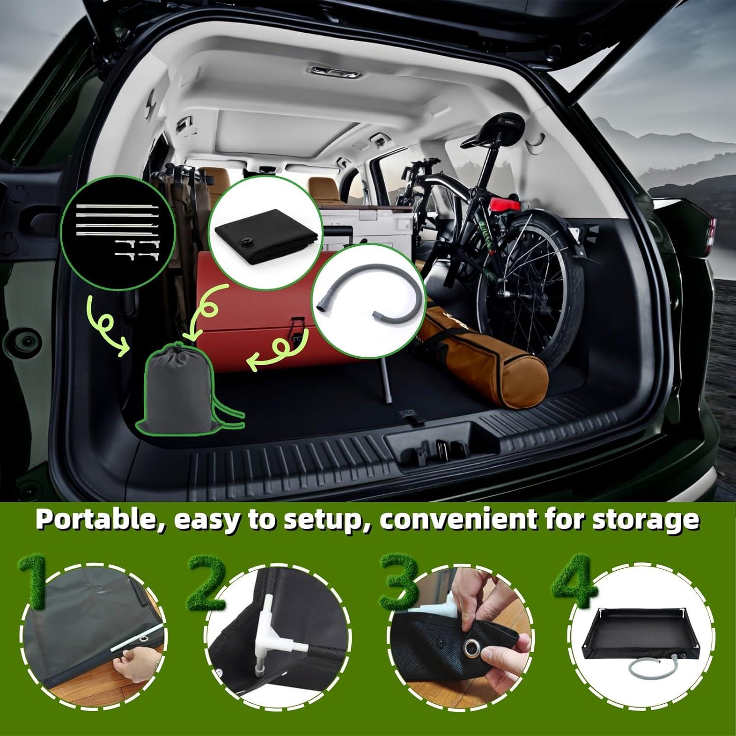 Base de Ducha Plegable ianjetty 104.14x104.14cm para Camping