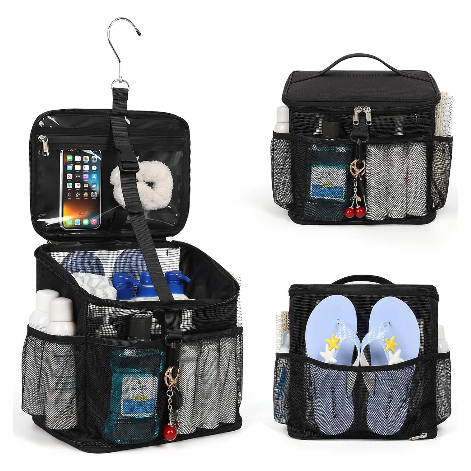 Caddy de Ducha Portátil CUBETASTIC 24.9 cm Negro Secado Rápido