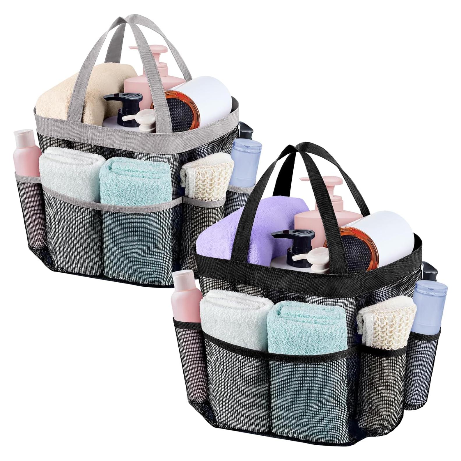 Caddy de Ducha Portátil Attmu 8 Bolsillos Malla Secado Rápido