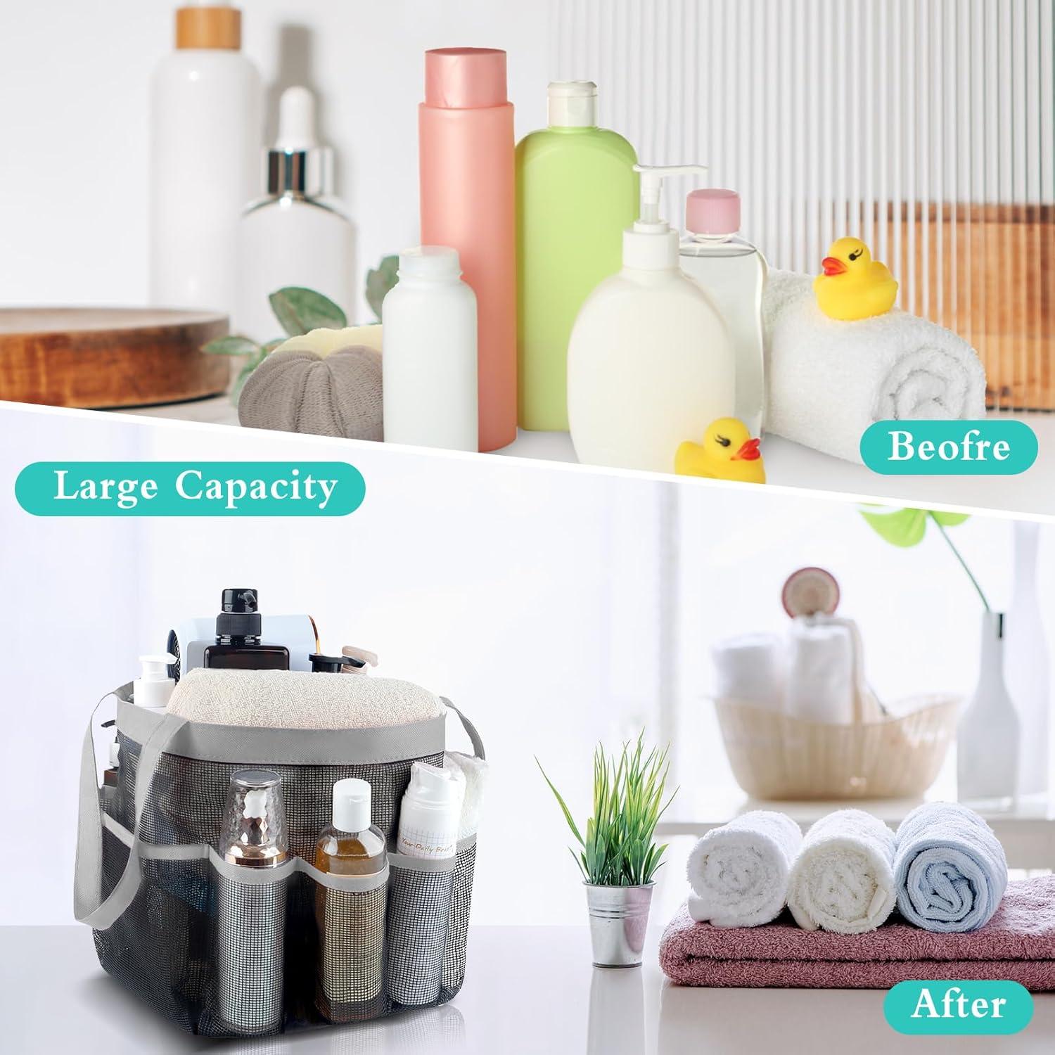 Caddy de Ducha Portátil Attmu 8 Bolsillos Malla Secado Rápido