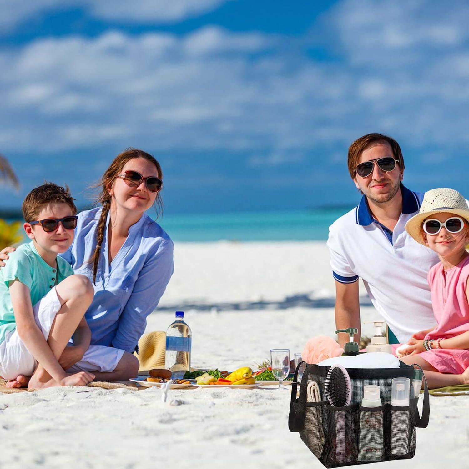 Caddy de Ducha Portátil Attmu 8 Bolsillos Malla Secado Rápido