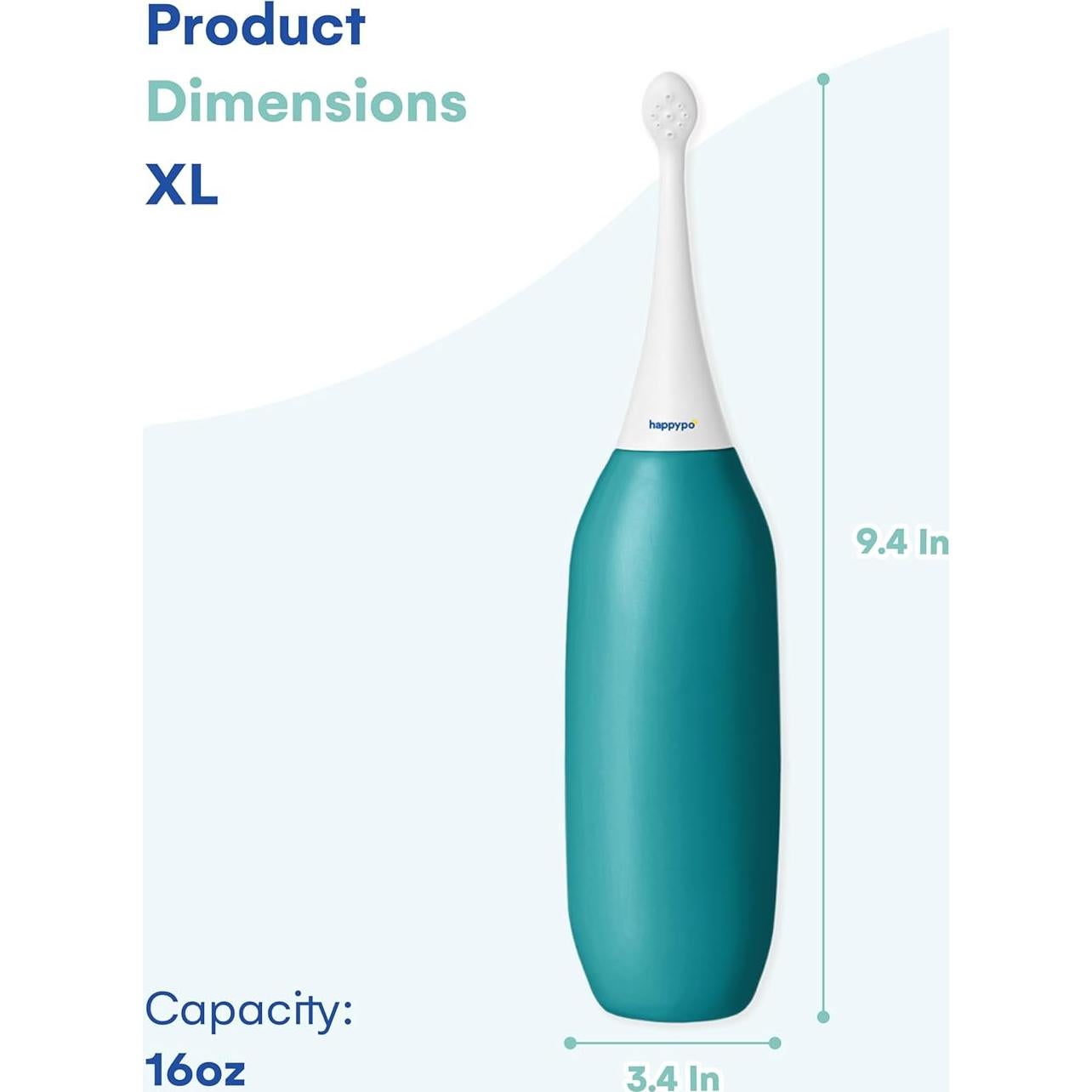 Bidet Portátil HappyPo XL Turquesa - 50% Más Volumen