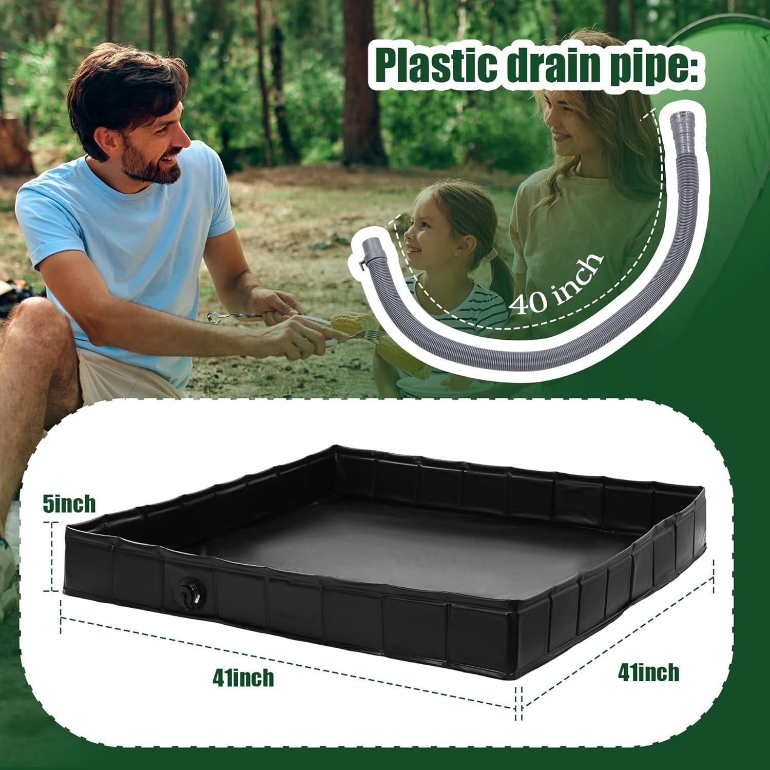 Base de Ducha Plegable MABOZOO 104 cm x 104 cm Portátil