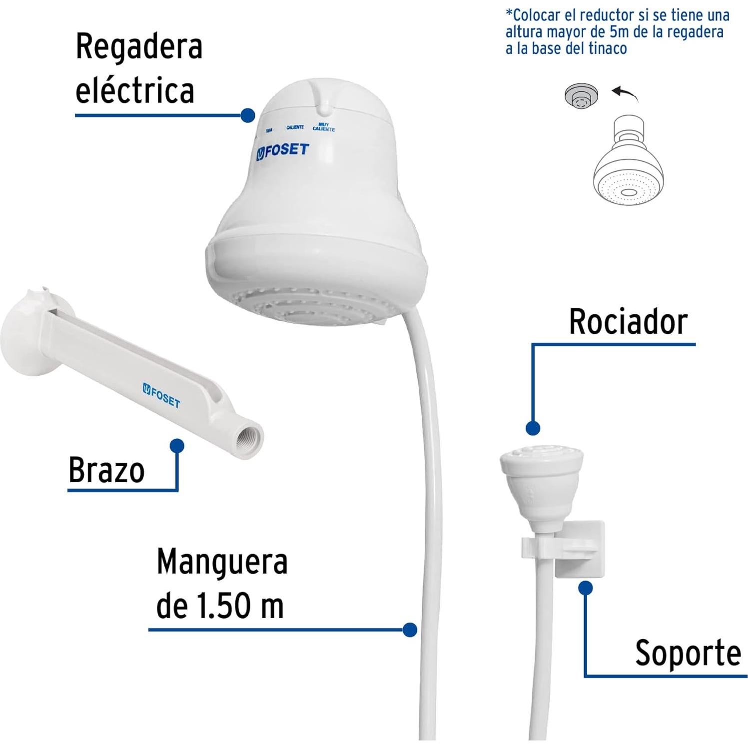 Cabezal de Ducha Eléctrico Foset REGEL-4 4 Temperaturas