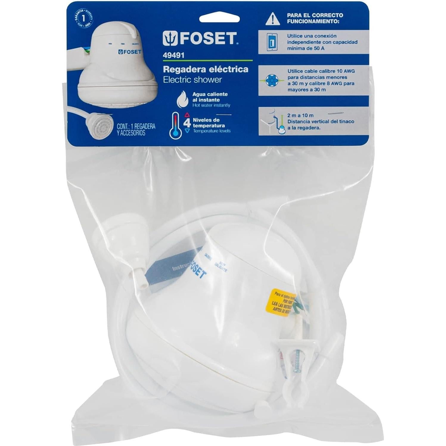 Cabezal de Ducha Eléctrico Foset REGEL-4 4 Temperaturas