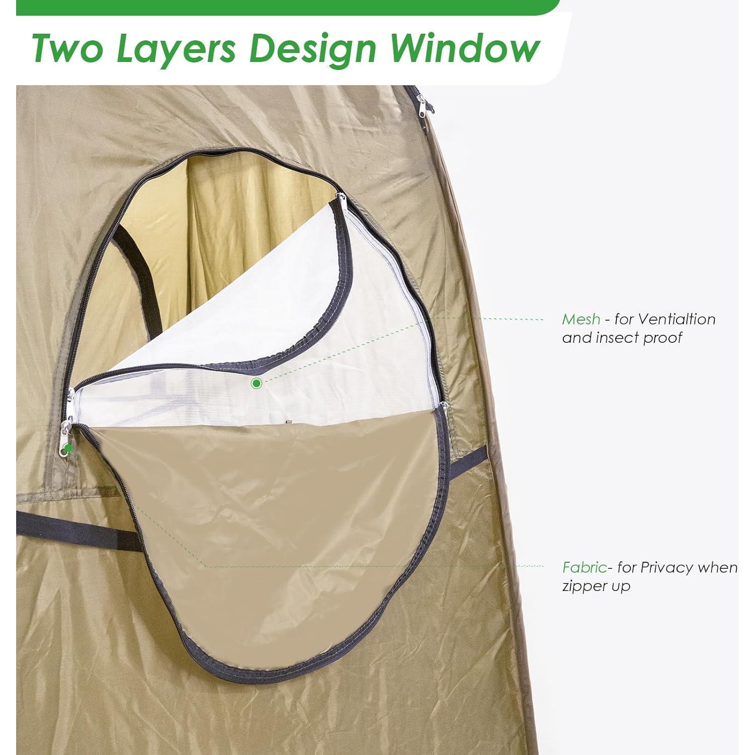 Tienda de Ducha Plegable LACAJ 120x120x207 cm Verde Militar