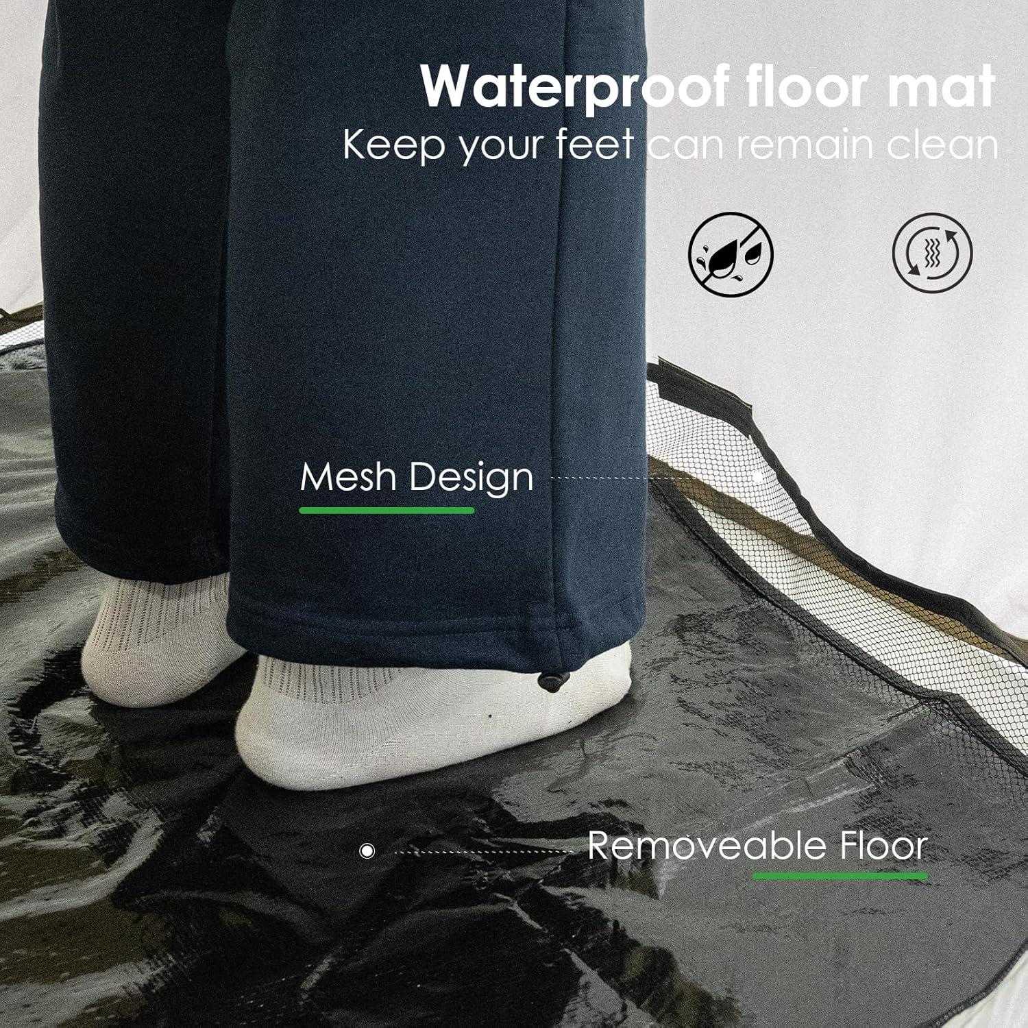 Tienda de Ducha Plegable LACAJ 120x120x207 cm Verde Militar