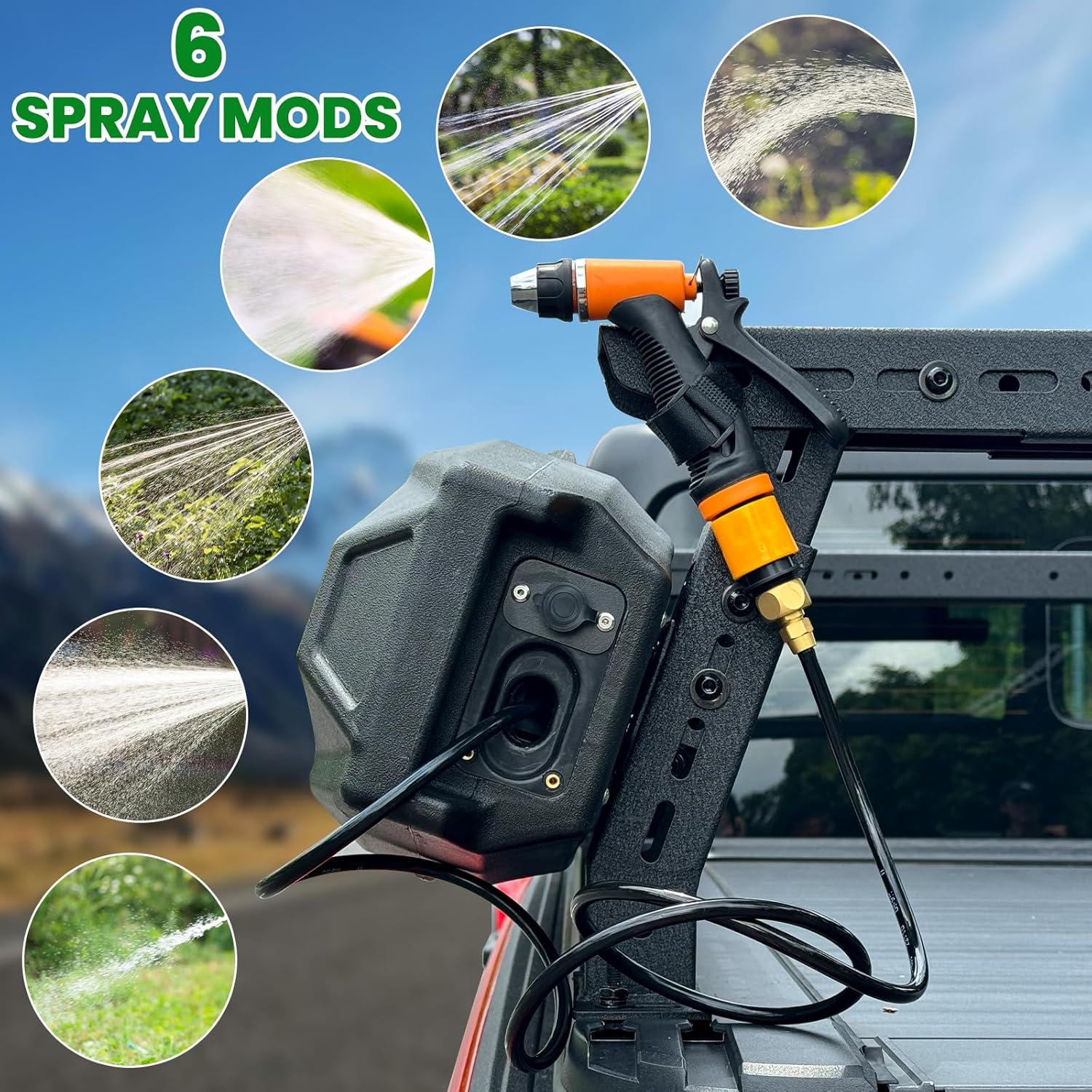 Tanque de Agua Just-V 30 Litros con Ducha para Camping