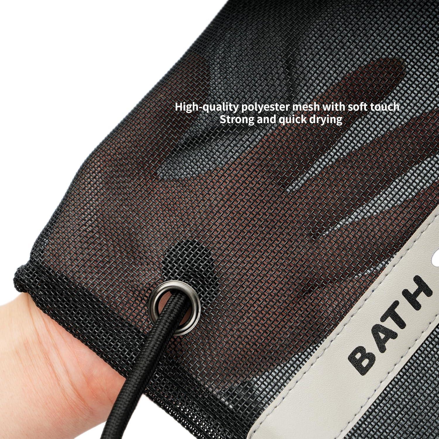 Organizador de Ducha TOPASION Grande Malla Negra 190g