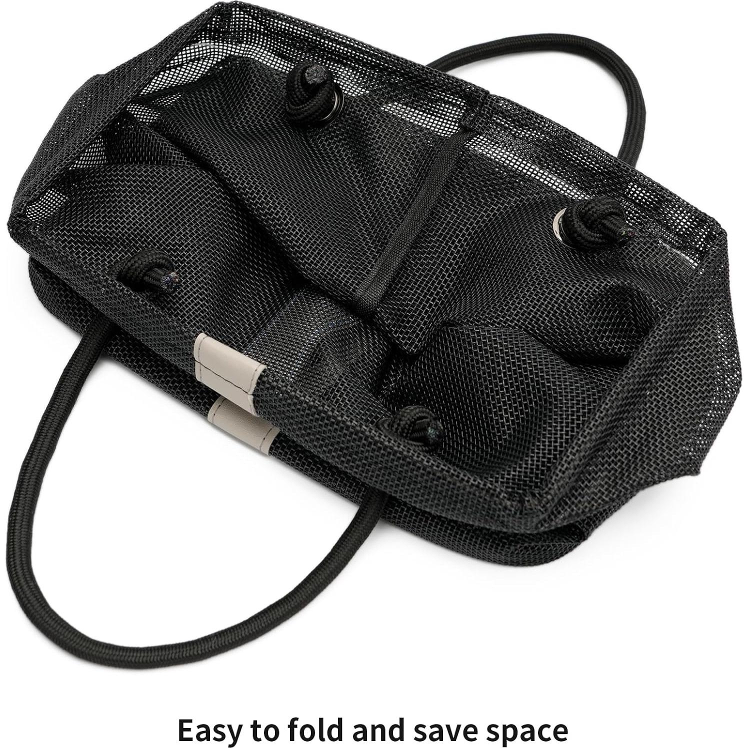 Organizador de Ducha TOPASION Grande Malla Negra 190g