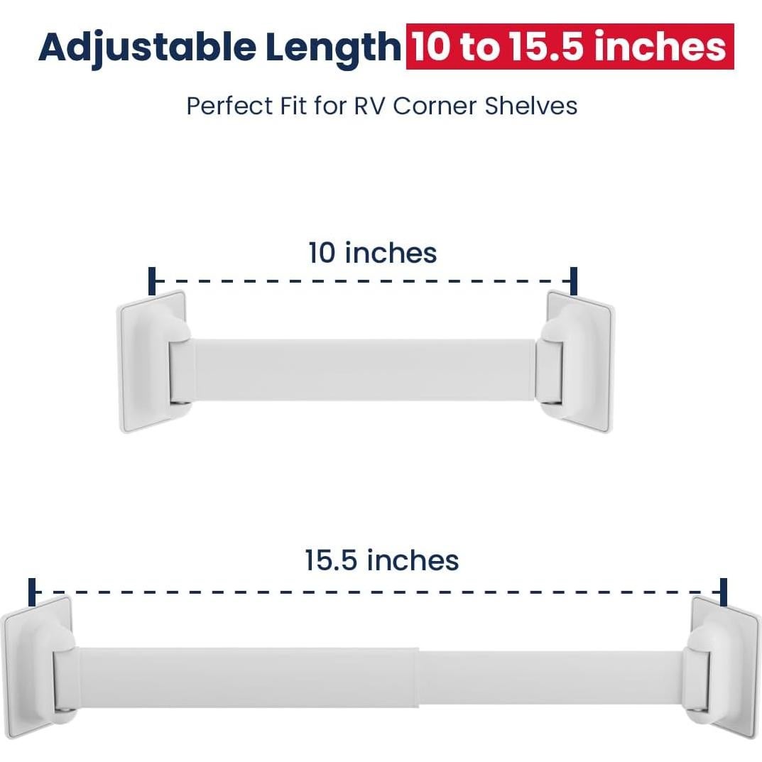 Barra de Almacenamiento de Esquina para Ducha RV Safoner 2 Paquetes
