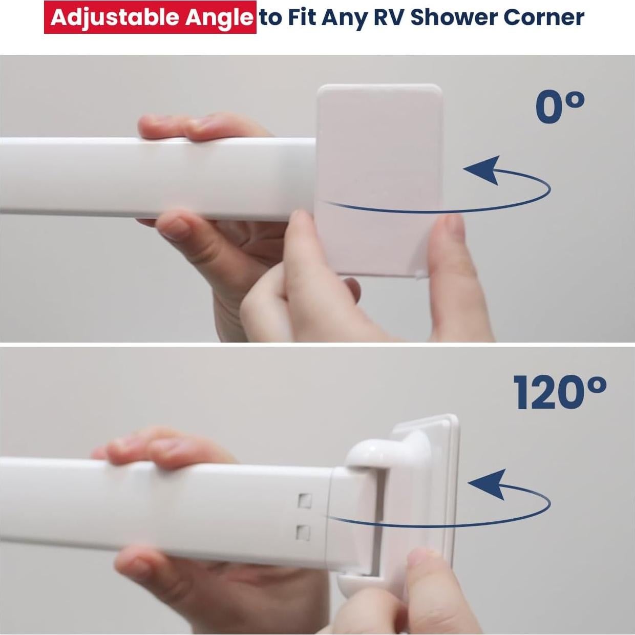 Barra de Almacenamiento de Esquina para Ducha RV Safoner 2 Paquetes