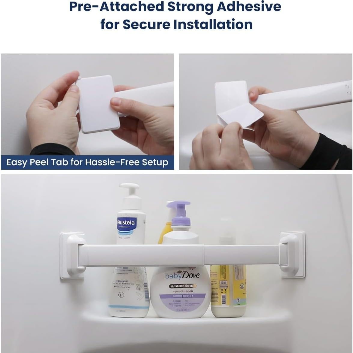 Barra de Almacenamiento de Esquina para Ducha RV Safoner 2 Paquetes