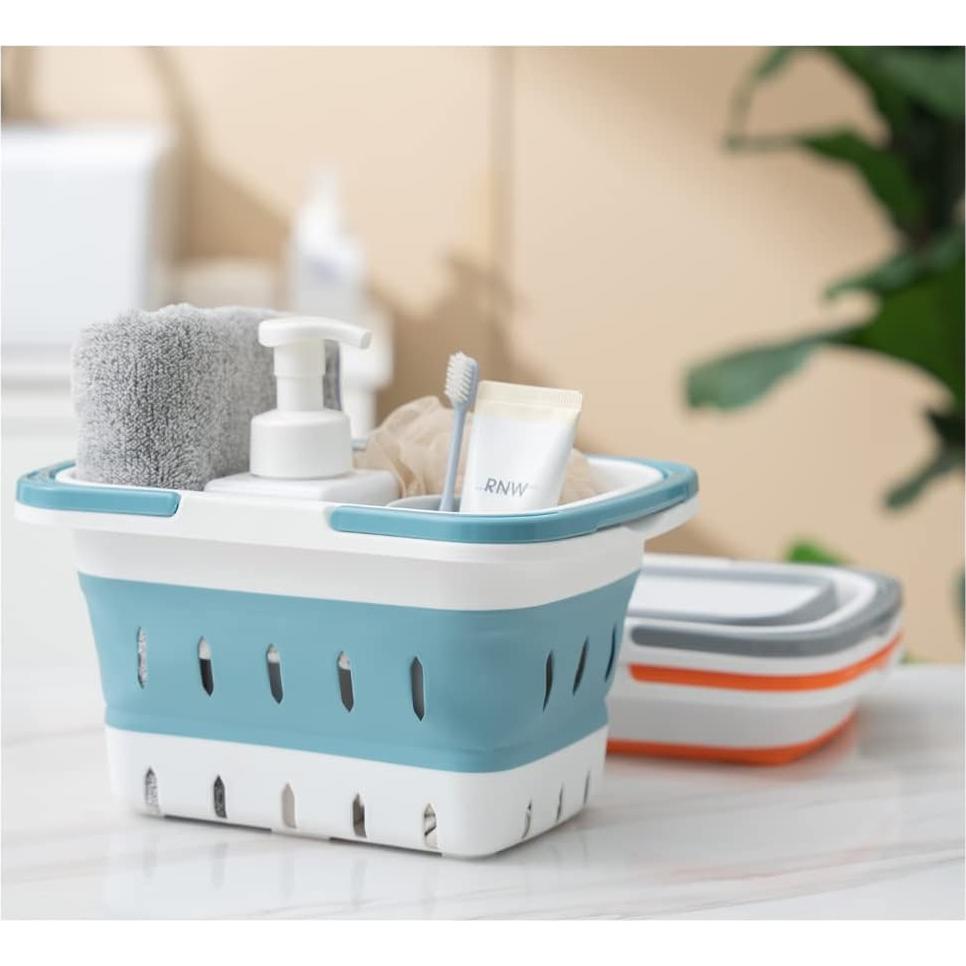 Cesta de Ducha Plegable ANNIYA 2 Pcs Gris 28.4x20.1x15 cm