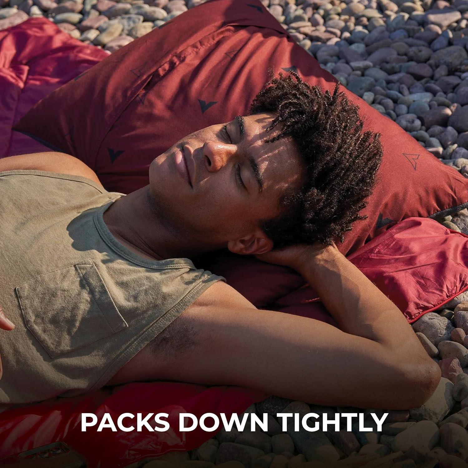 Almohada de Camping TETON Sports Grande Oliva Carbón Lavable