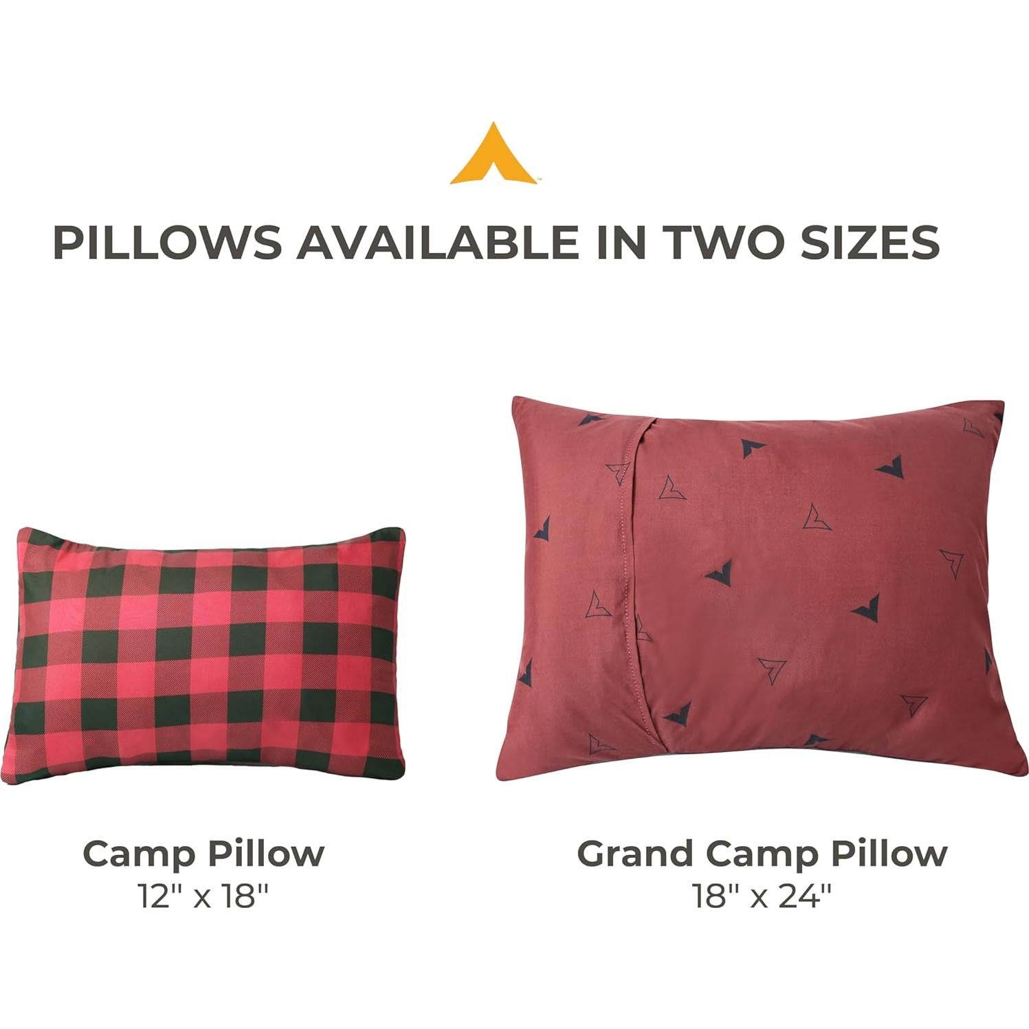 Almohada de Camping TETON Sports Grande Oliva Carbón Lavable