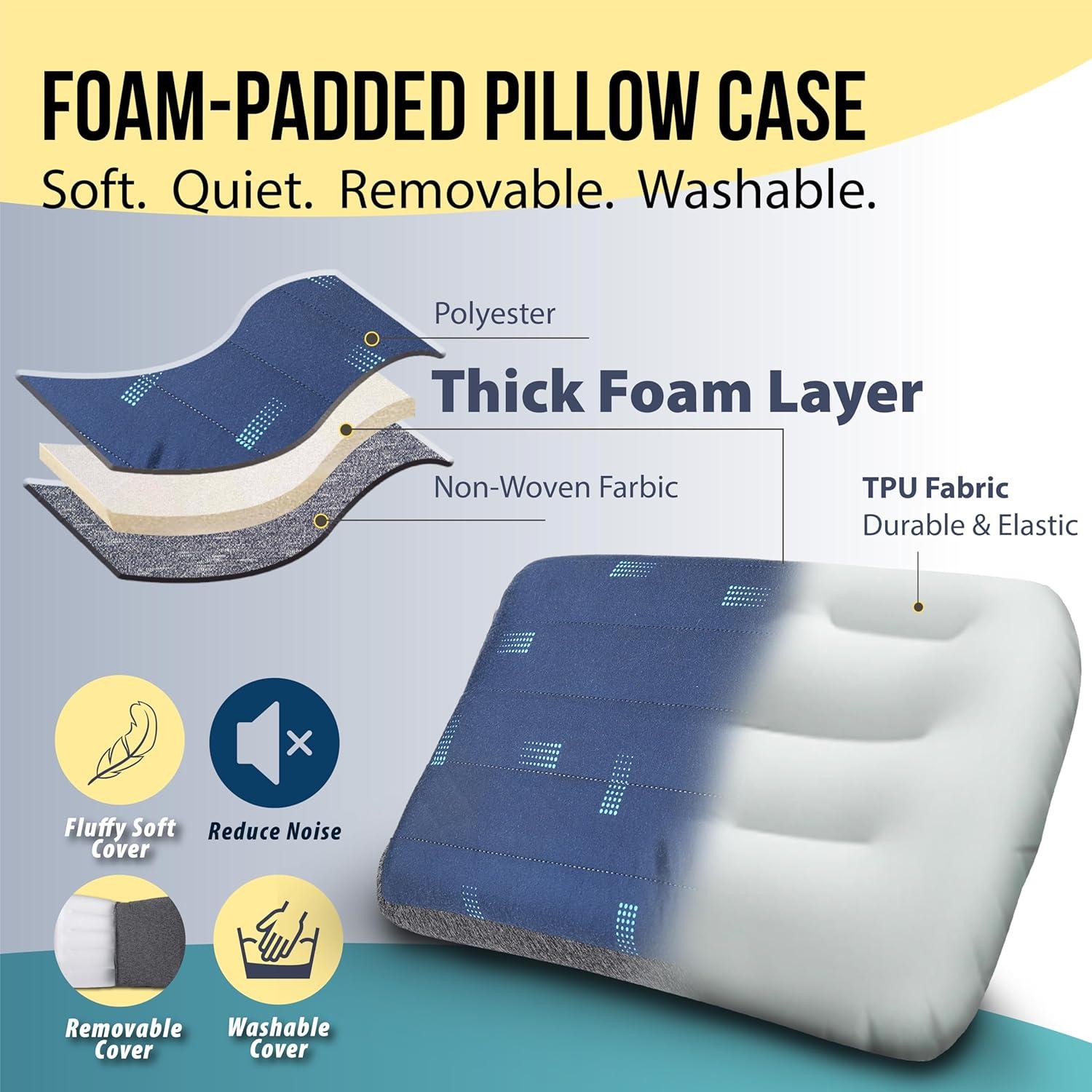 Almohada Inflable Trekology ALUFT Pro con Funda Desmontable