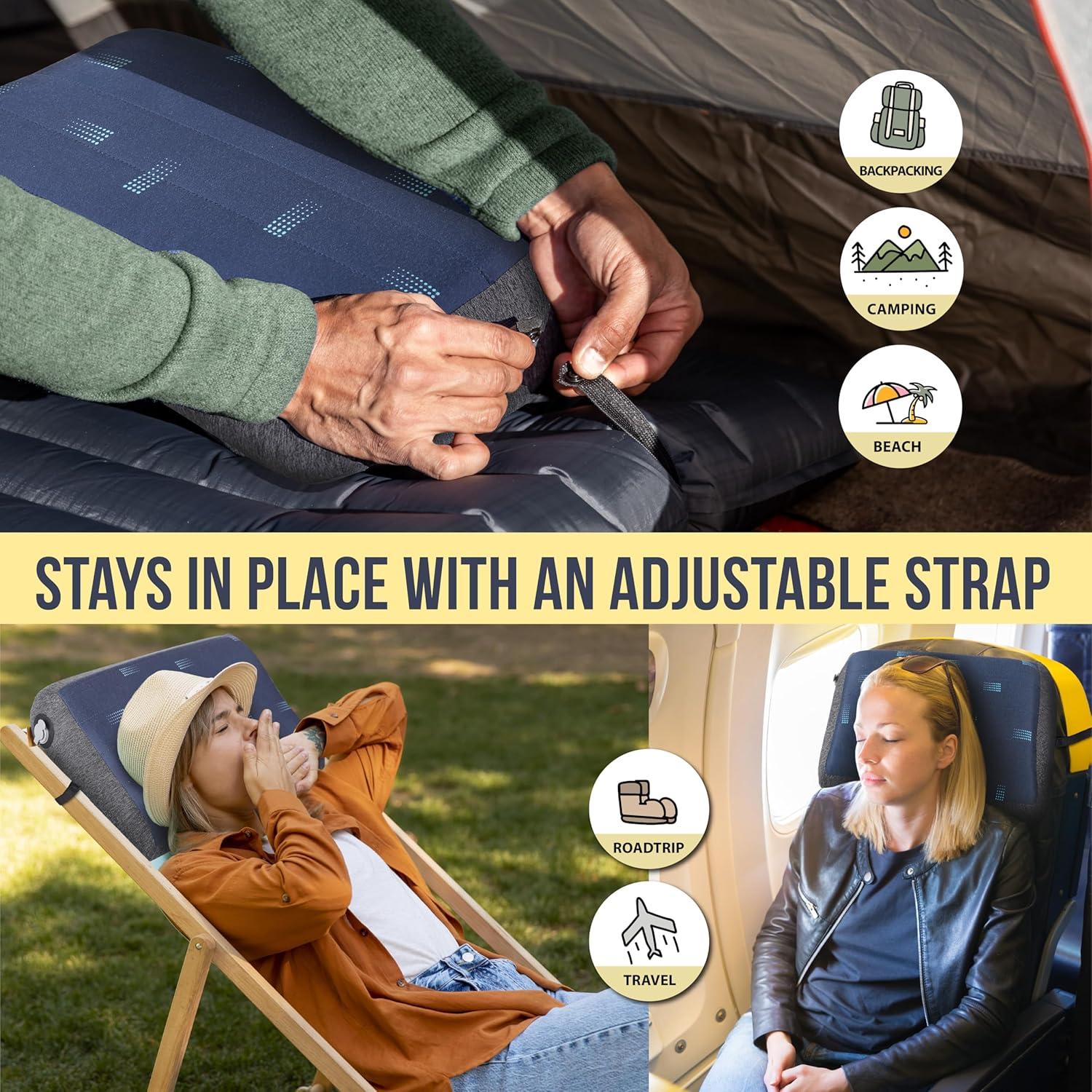 Almohada Inflable Trekology ALUFT Pro con Funda Desmontable