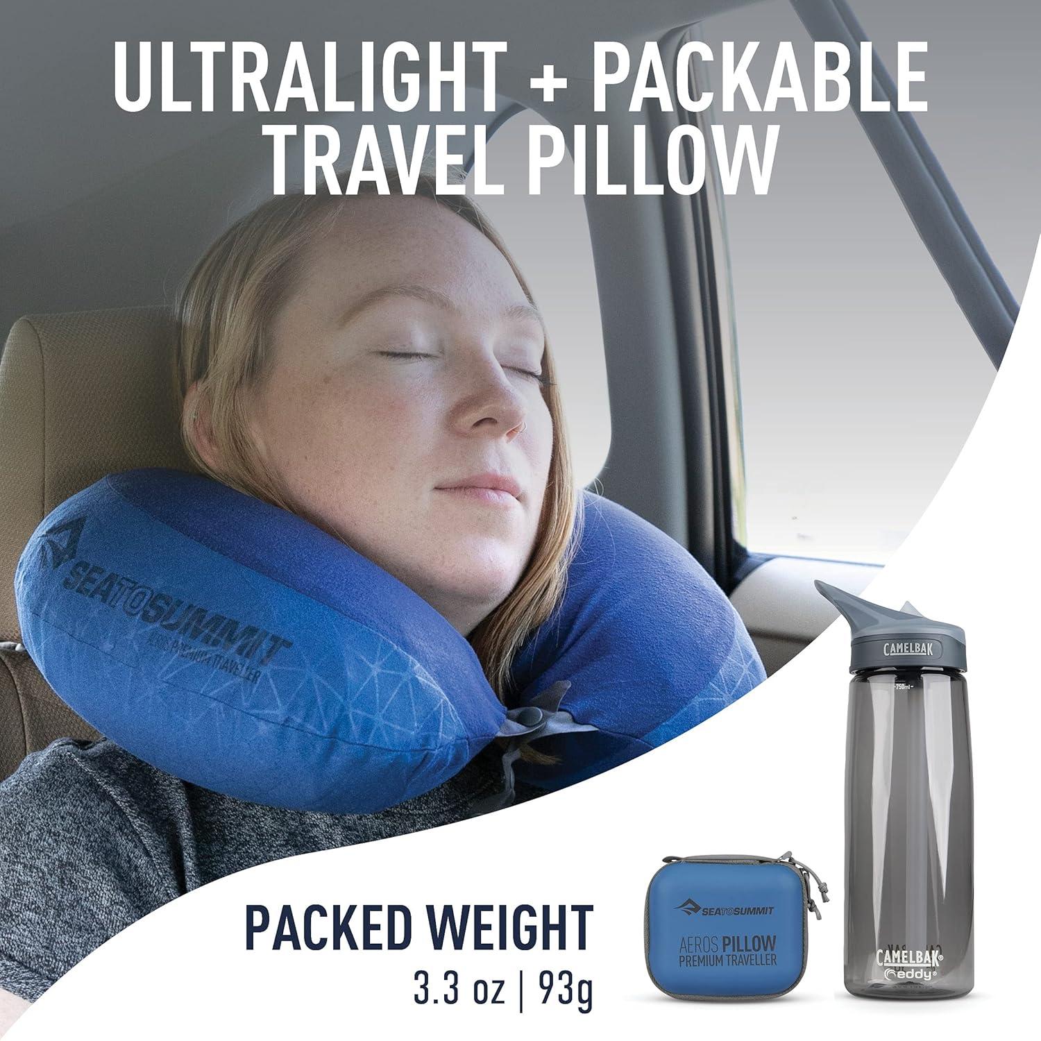 Almohada de Cuello Inflable Sea to Summit Aeros Premium Azul