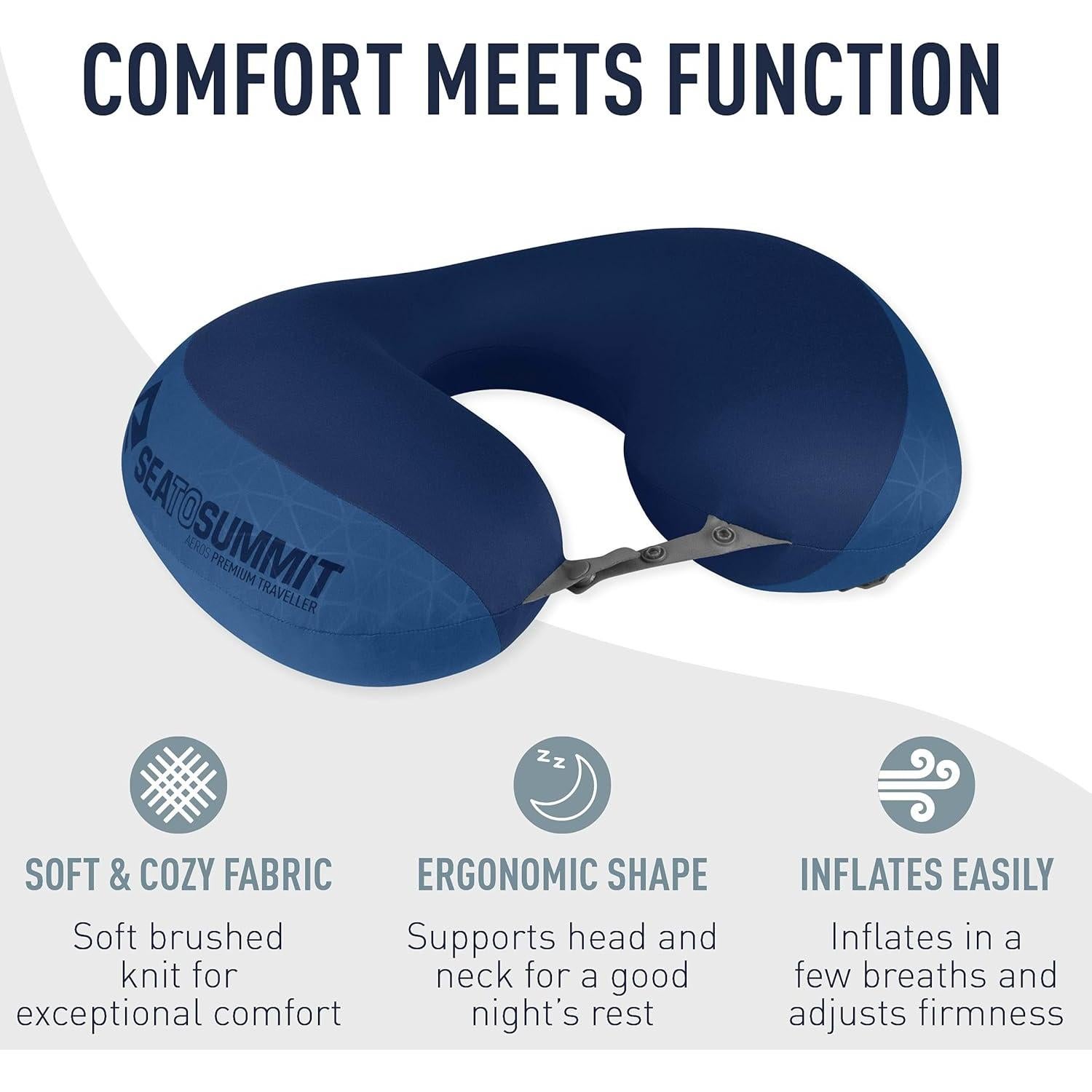 Almohada de Cuello Inflable Sea to Summit Aeros Premium Azul