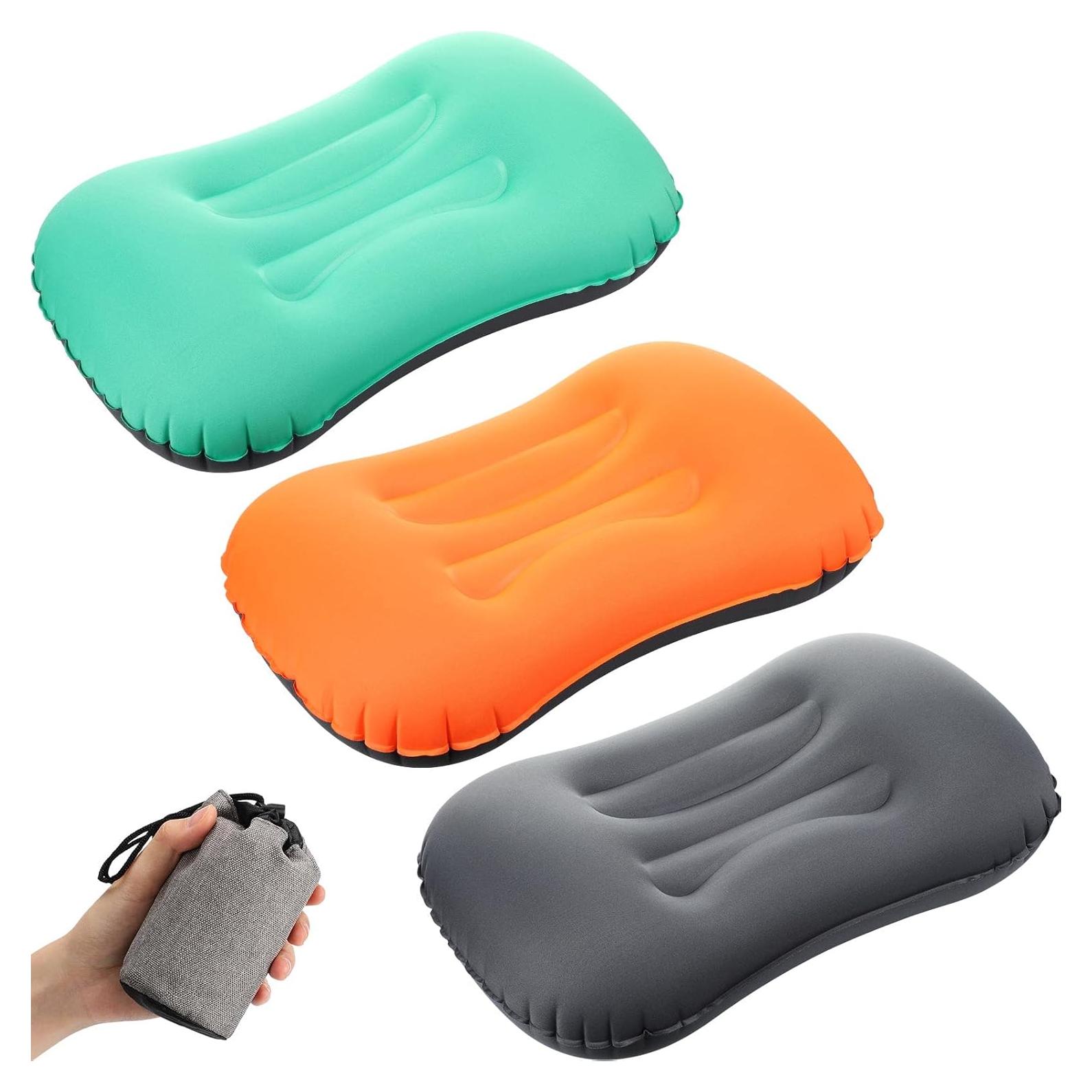 Almohadas Inflables Yulejo 3 Pcs Camping Viaje 42x31 cm