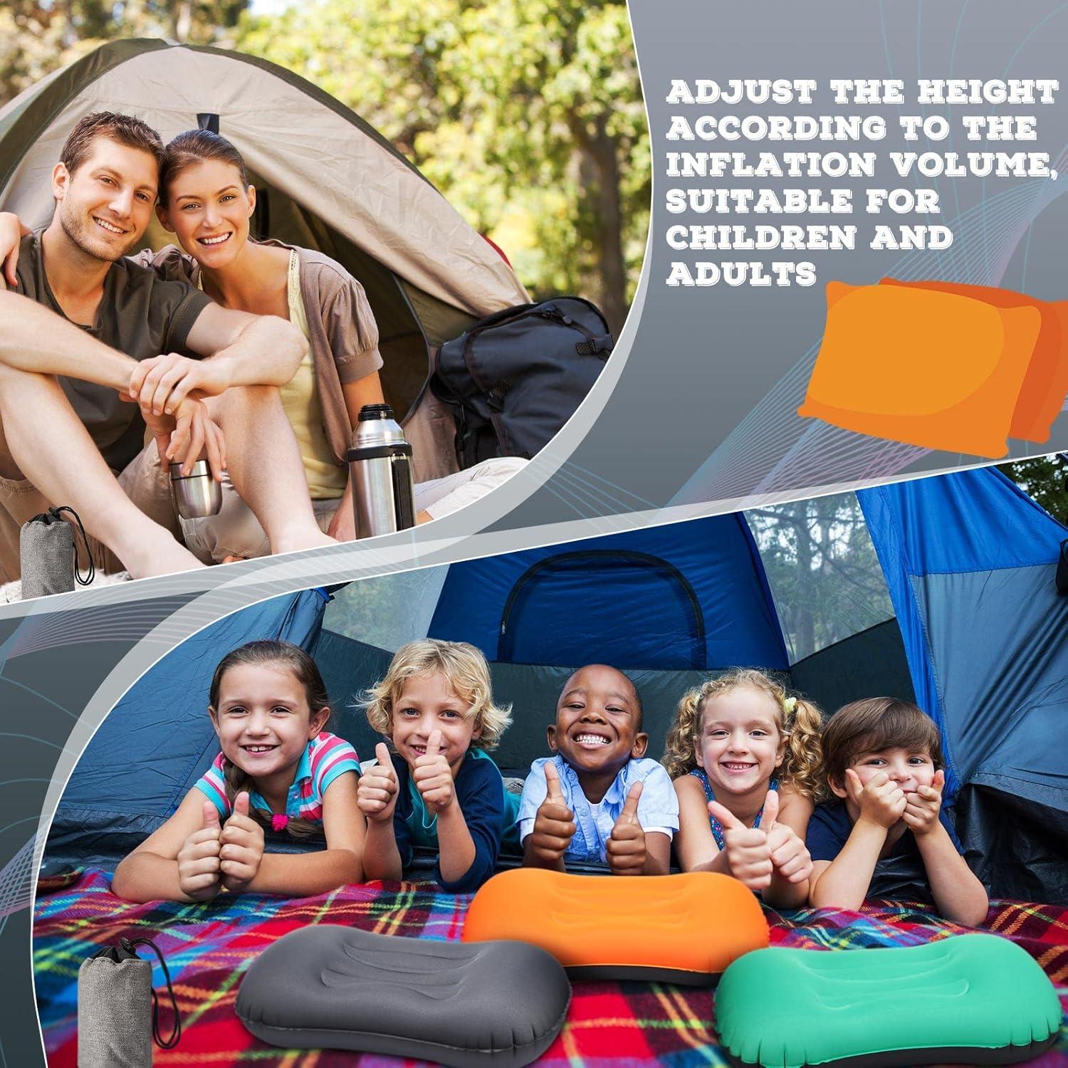 Almohadas Inflables Yulejo 3 Pcs Camping Viaje 42x31 cm