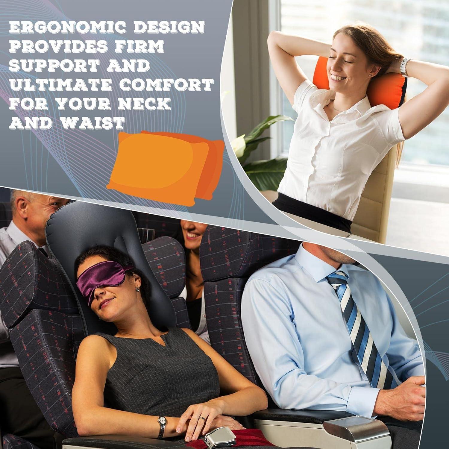 Almohadas Inflables Yulejo 3 Pcs Camping Viaje 42x31 cm