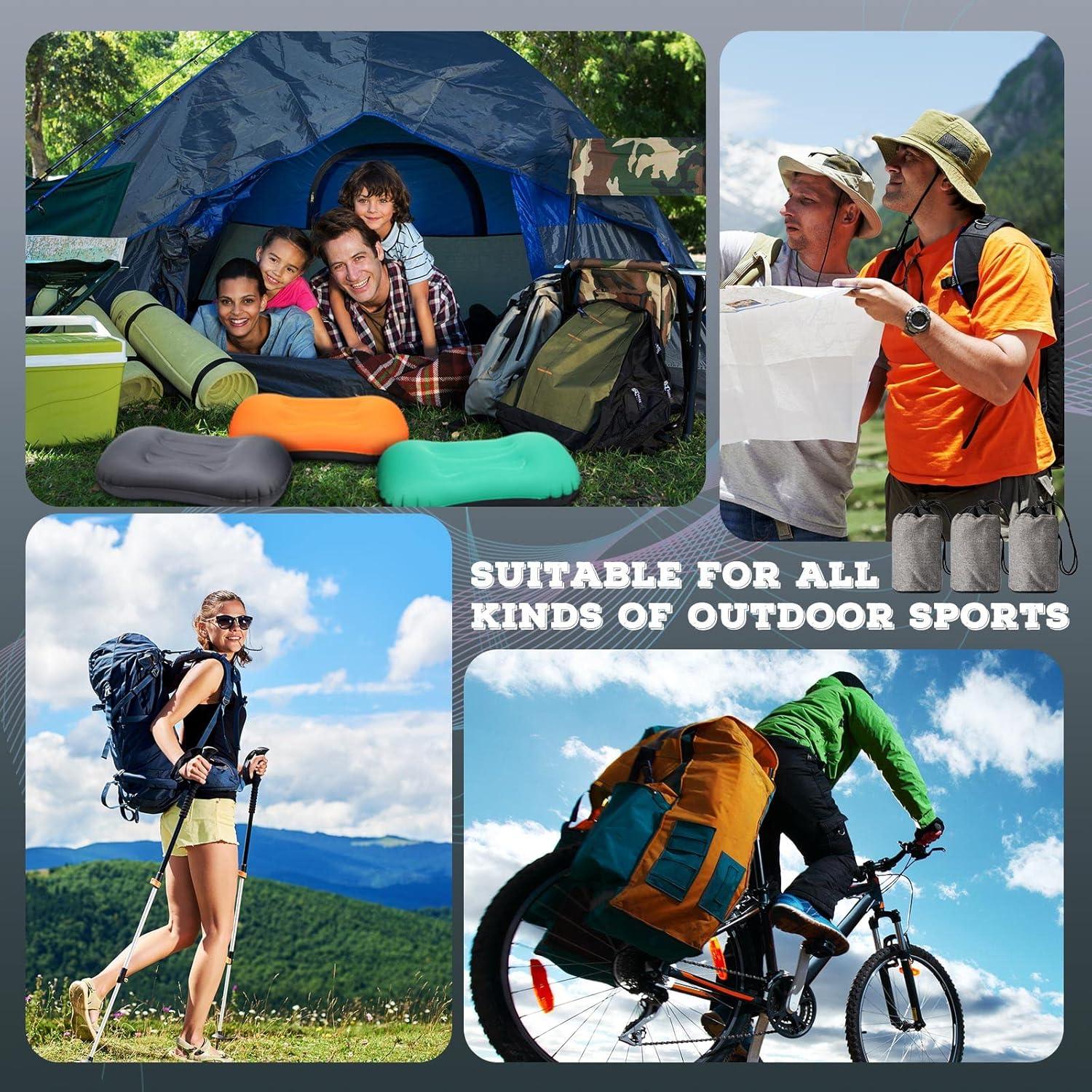 Almohadas Inflables Yulejo 3 Pcs Camping Viaje 42x31 cm