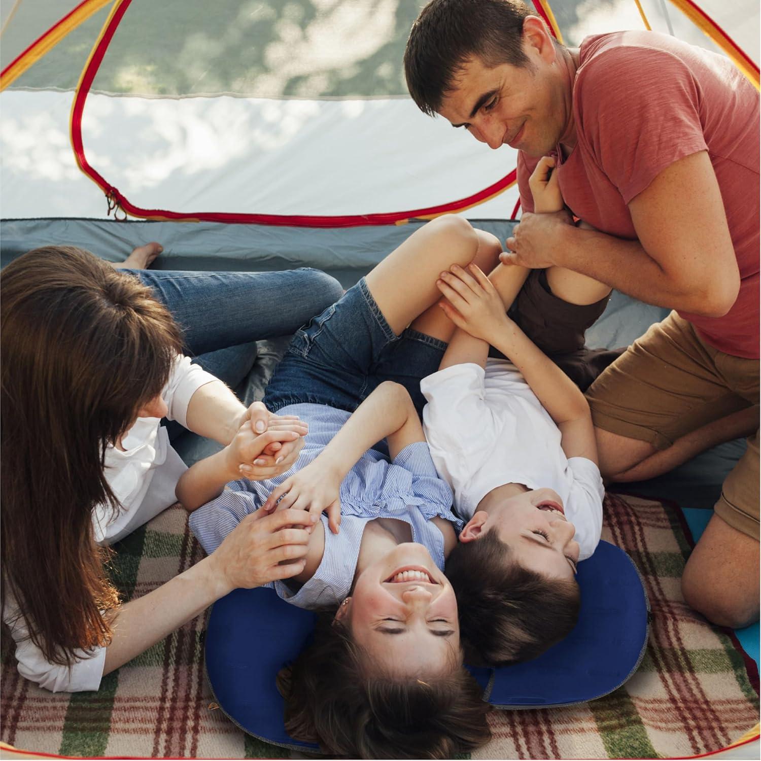 Almohada Inflable TREKOLOGY ALUFT Plus SE Azul - Compacta y Ligera