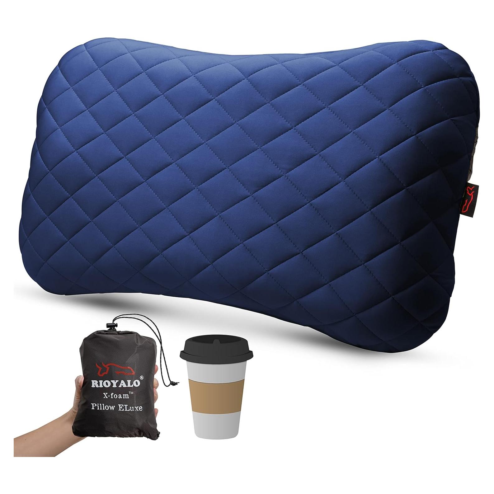 Almohada de Camping Inflable RIOYALO X-Foam XL Azul Océano