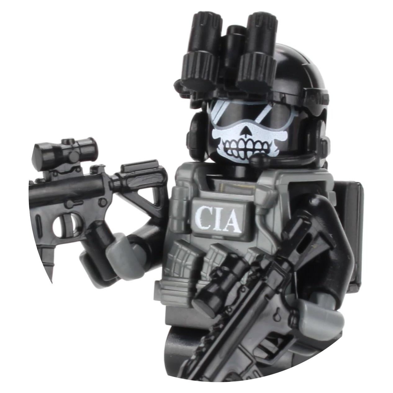 Minifigura Militar Battle Brick CIA Ghost 4,06 cm Personalizada