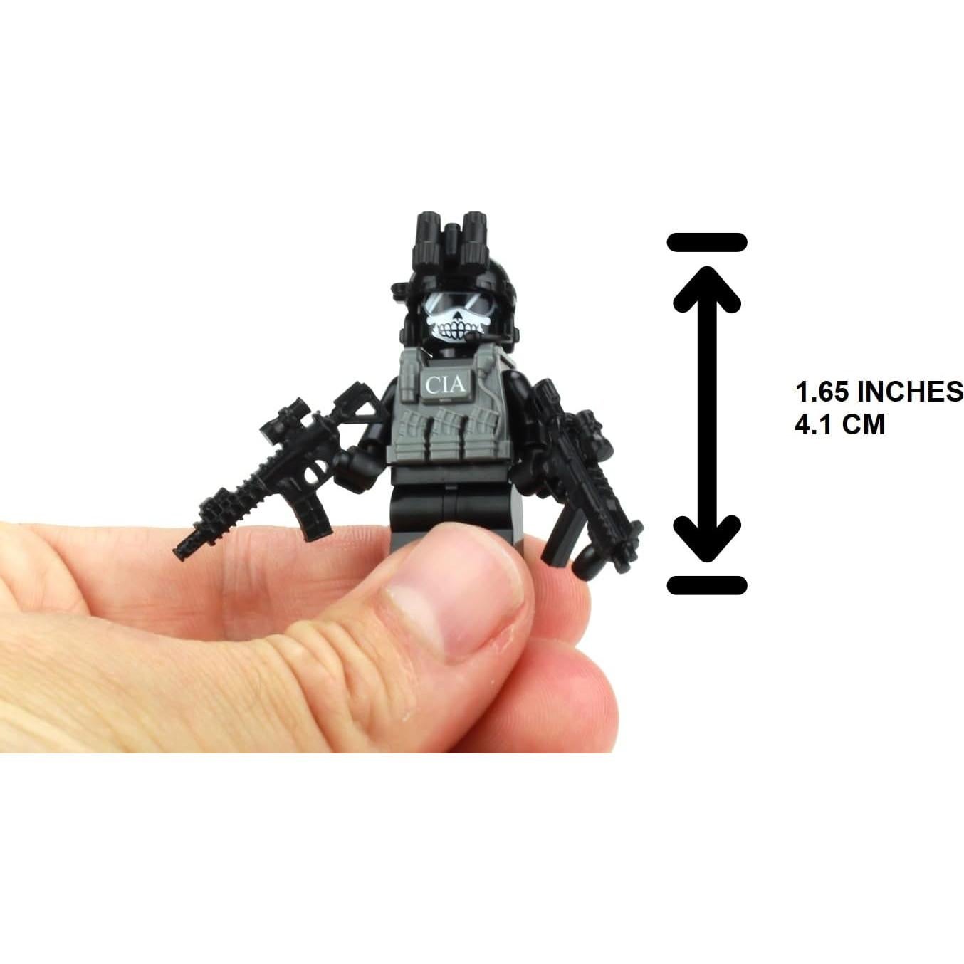 Minifigura Militar Battle Brick CIA Ghost 4,06 cm Personalizada
