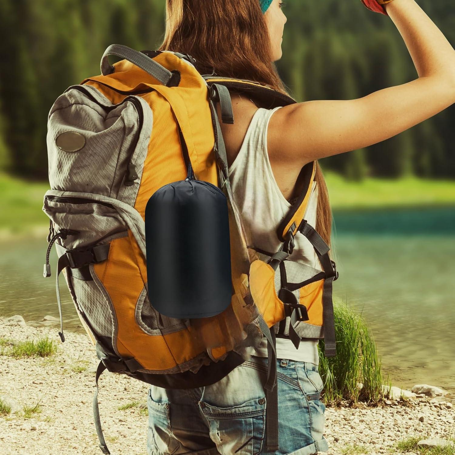 Outdoor Camping Pillow Lightweight, Compressible, Flannel Travel Pillow Cases, Washable Removable Pillow Cover Camping and Backpacking Blue