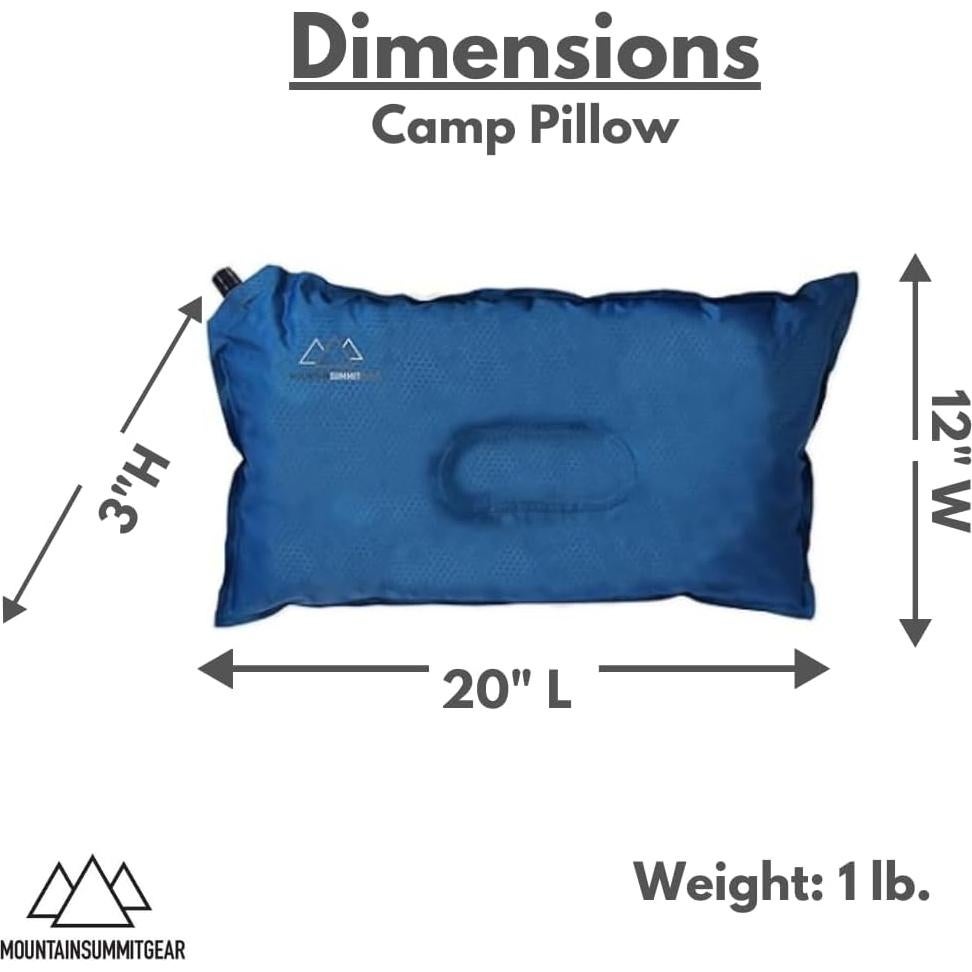 Almohada Inflable de Camping Mountain Summit Gear - Azul