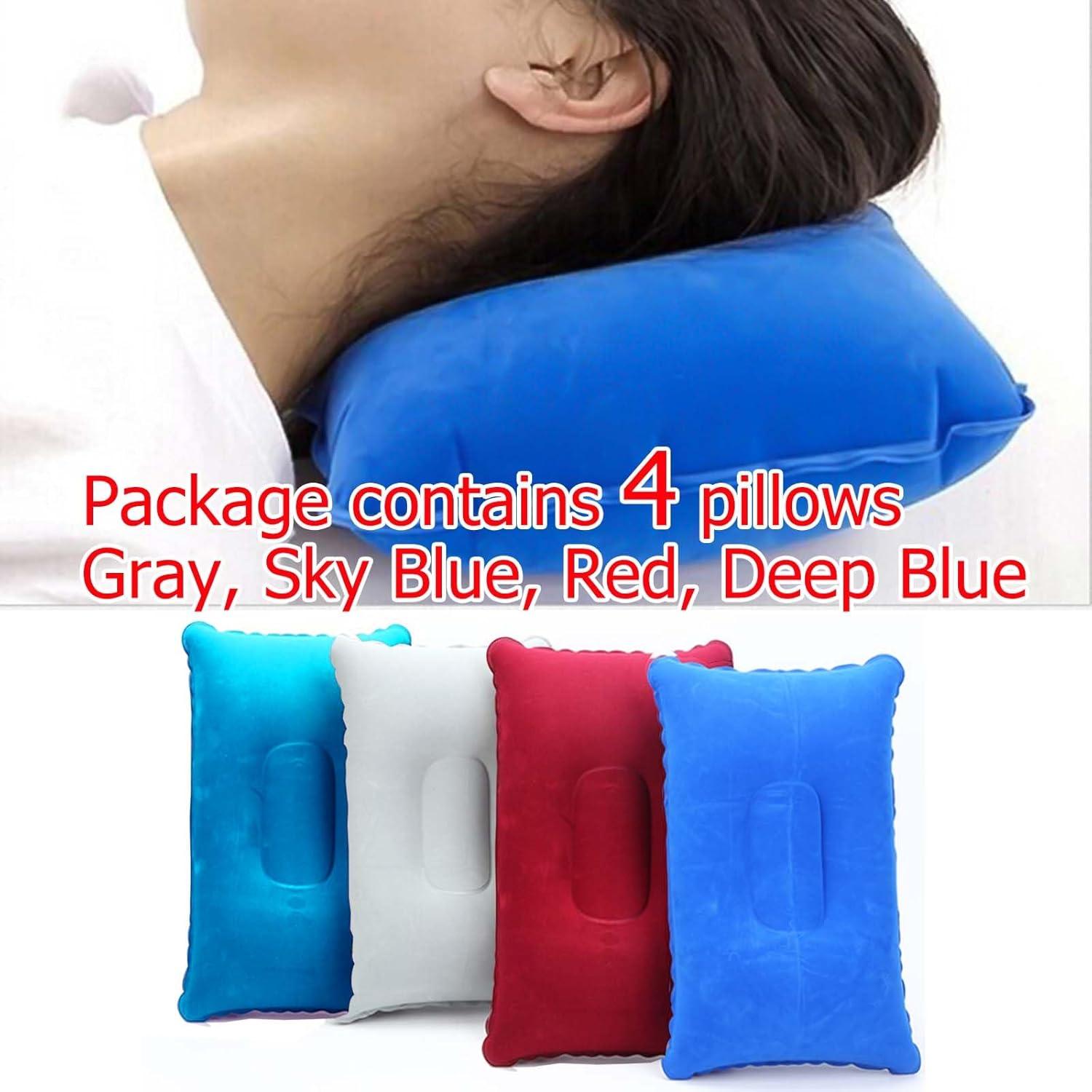 4 Almohadas de Viaje Inflables JAKENHAM A4 Ultraligeras