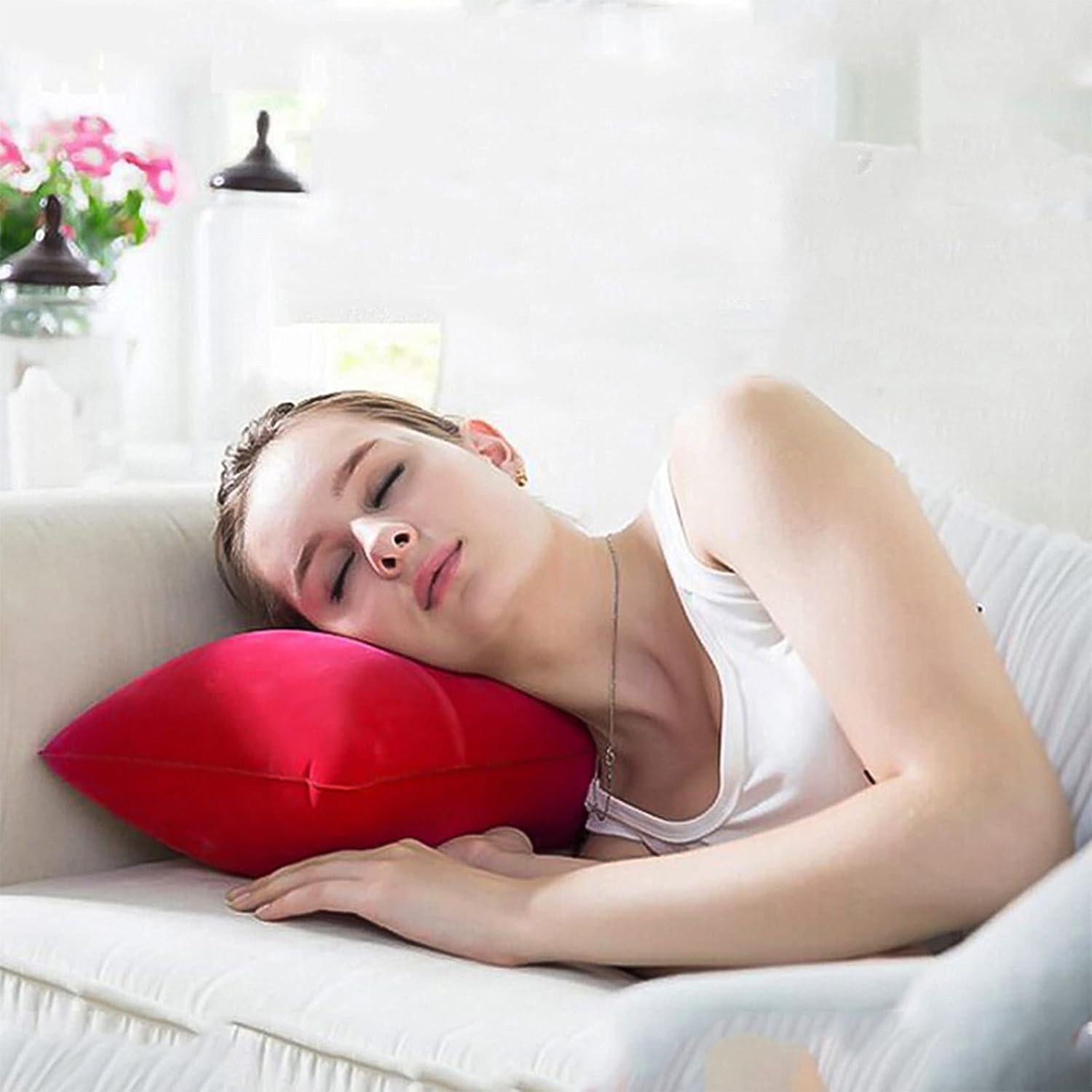 4 Almohadas de Viaje Inflables JAKENHAM A4 Ultraligeras