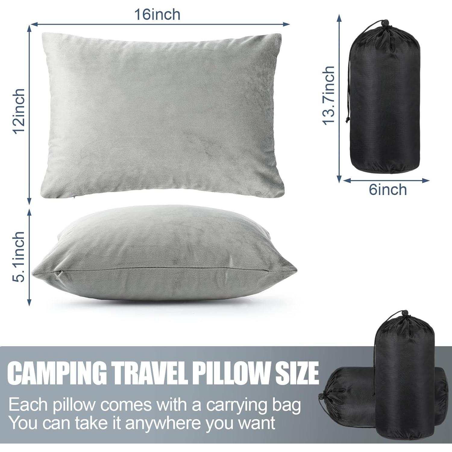 Juego de 2 Almohadas de Camping SmoothNovelty con Espuma de Memoria