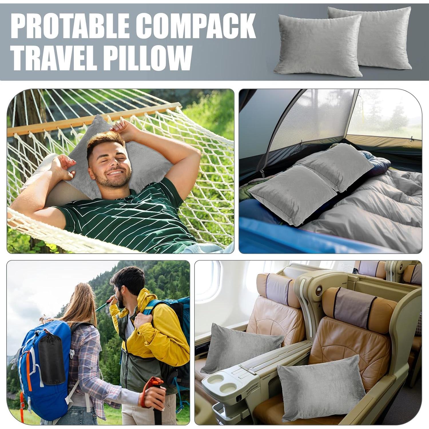 Juego de 2 Almohadas de Camping SmoothNovelty con Espuma de Memoria