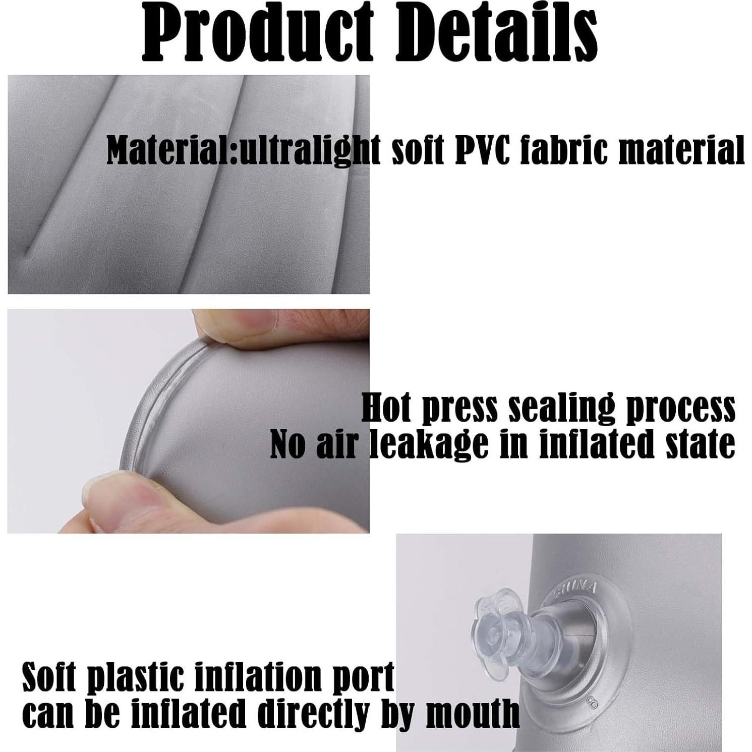 4 Almohadas Inflables JAKENHAM para Viajes y Camping 40.64x26.67cm