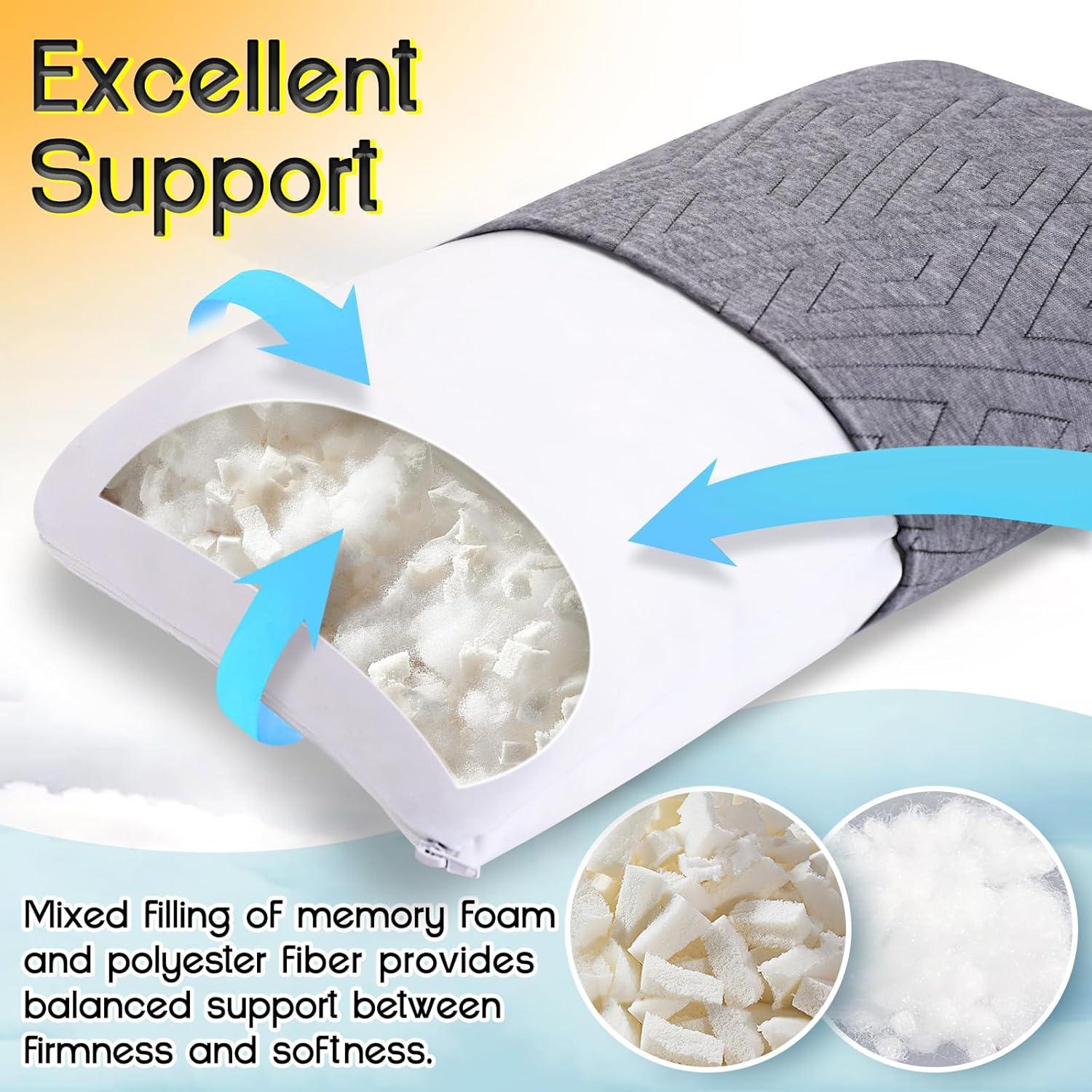 Almohada de Viaje 1 MIDDLE ONE con Espuma Memoria 39.4x30.5cm