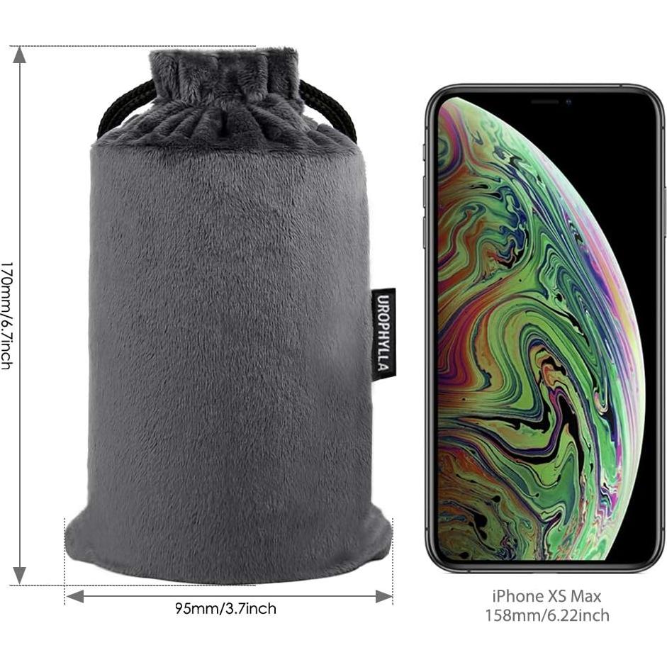 Almohada de Viaje Inflable UROPHYLLA Terciopelo Suave Gris