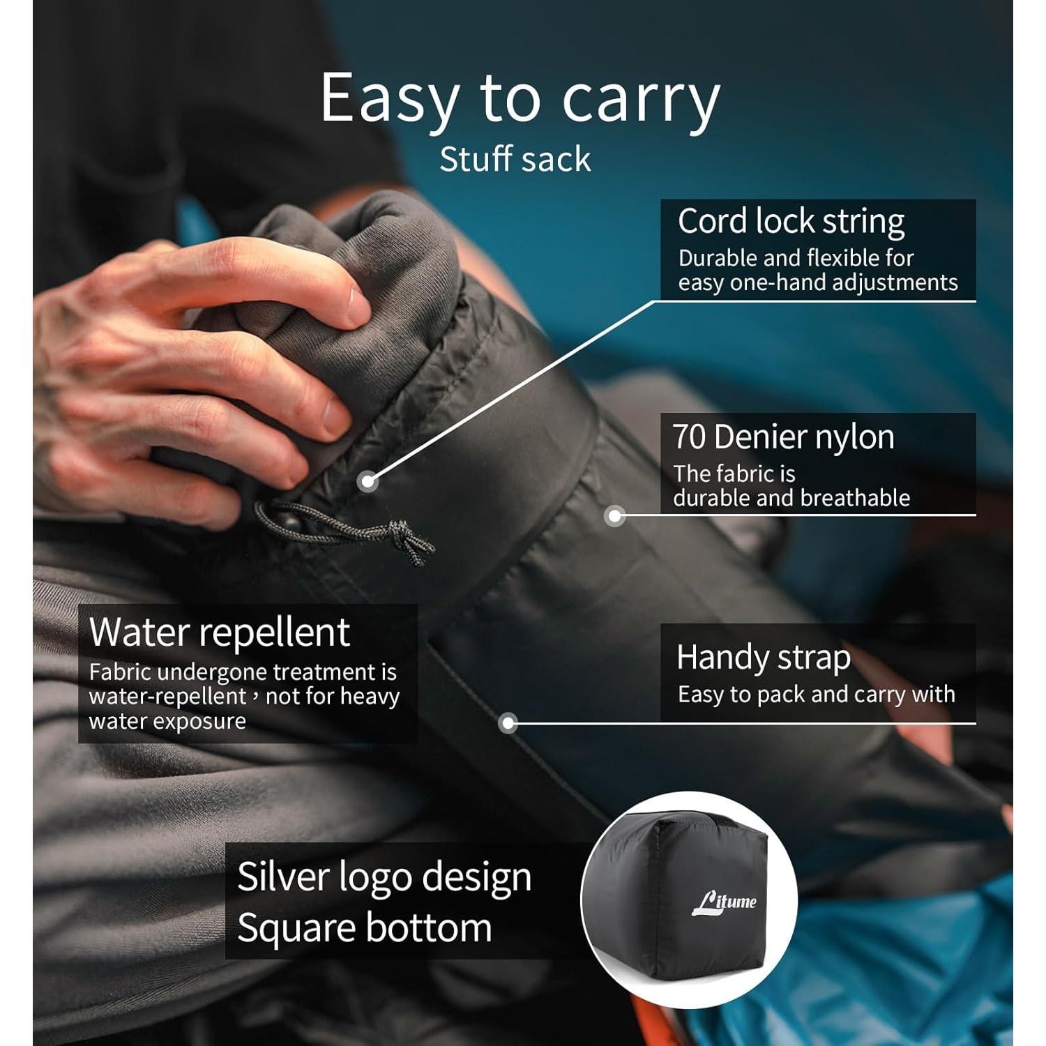 Forro de Saco de Dormir Litume E629 Franela 27°F (15°C) Momia