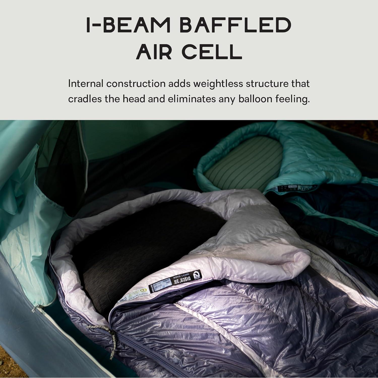 Almohada Ultraligera NEMO Fillo Elite Wide 113g Azul/Citronela