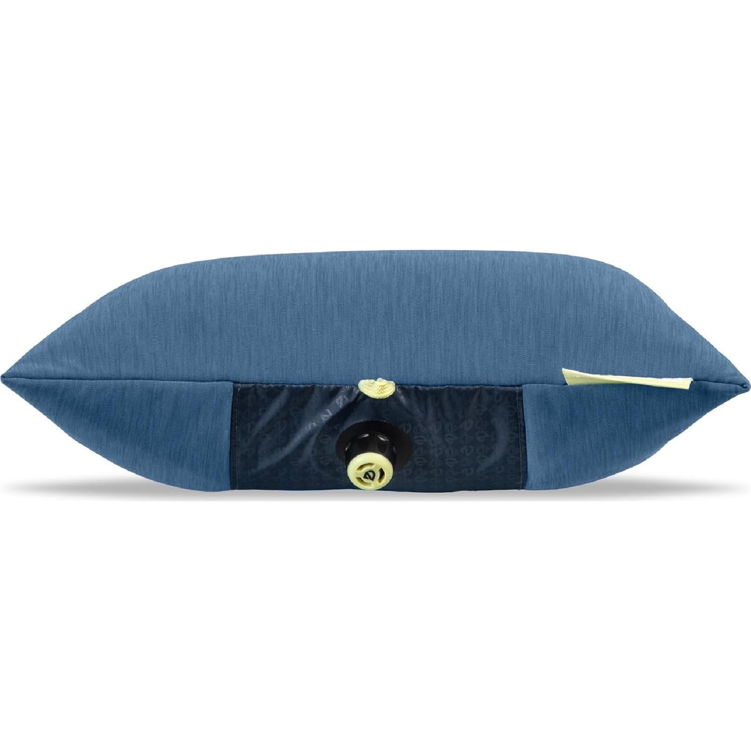 Almohada Ultraligera NEMO Fillo Elite Wide 113g Azul/Citronela