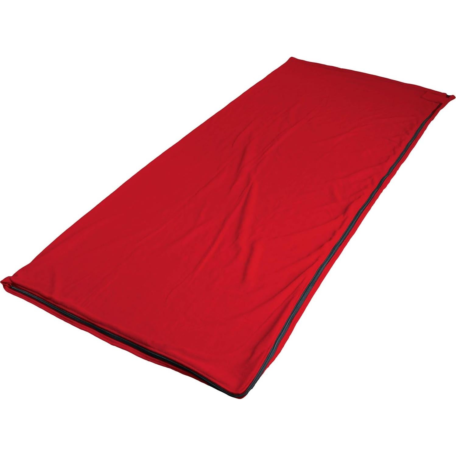 Saco de dormir OSAGE RIVER felpa microfibra 178x79 cm rojo