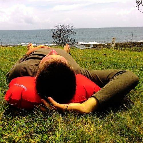 Almohada Inflable Ultraligera InstantCamp 68g Compacta Naranja